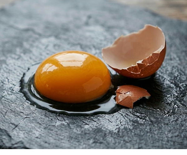 Egg yolk - lecithin for cell integrity and biotin for skin health